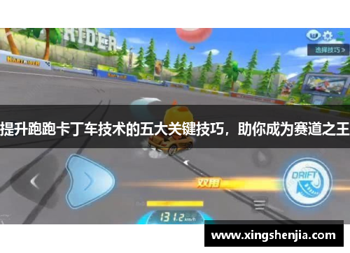 提升跑跑卡丁车技术的五大关键技巧，助你成为赛道之王